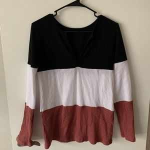 Color block sweater